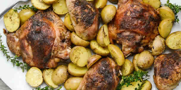 Pierna de pavo rostizado